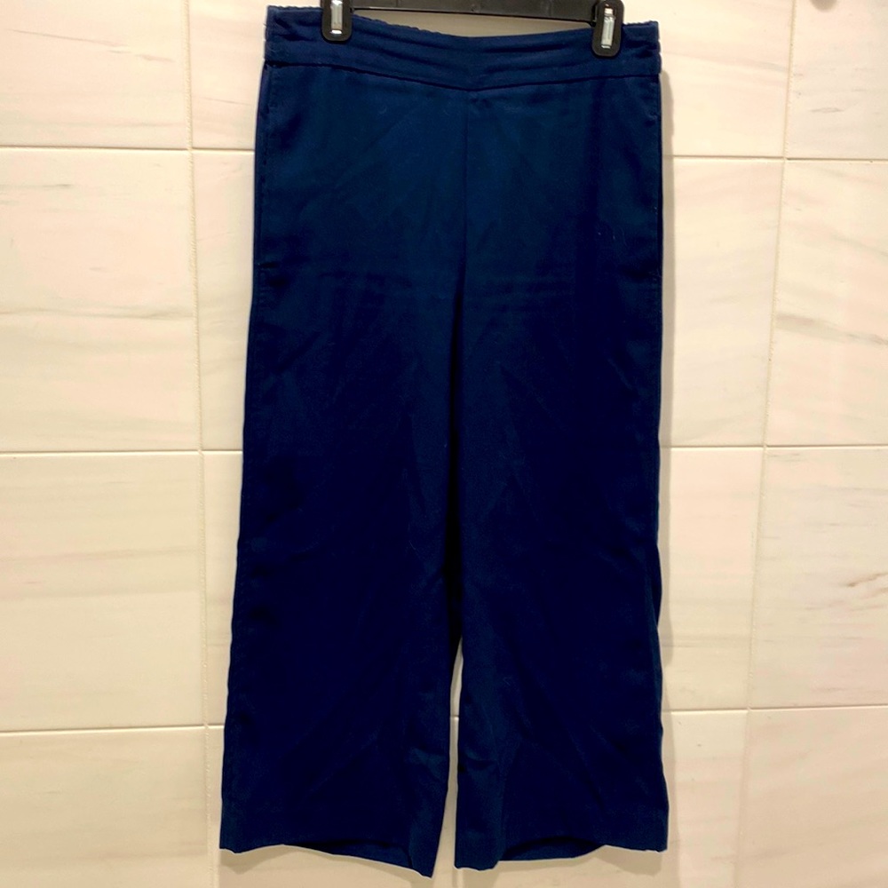 Navy wide leg pants
